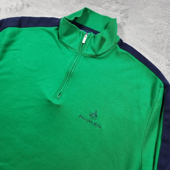 Polo Golf Ralph Lauren Other - Polo Golf Ralph Lauren Sweater Mens Large Green 1/4 Zip Mock Neck Pelican Hill
